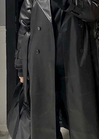 Kadın Deri Trençkot - Görsel 3