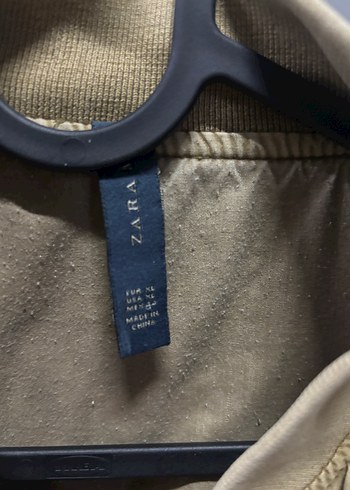 Bej Vintage Erkek Zara Fermuarlı Ceket - Görsel 2