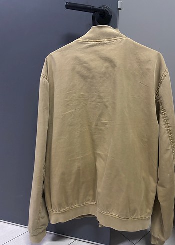 Bej Vintage Erkek Zara Fermuarlı Ceket - Görsel 3