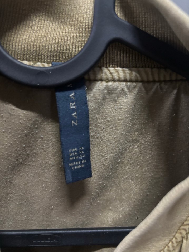 Bej Vintage Erkek Zara Fermuarlı Ceket - Görsel 2