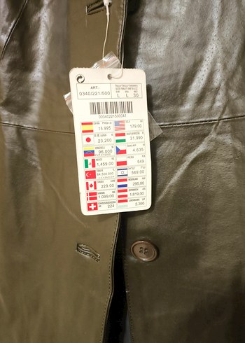 Kahverengi Uzun Deri Ceket - Görsel 2