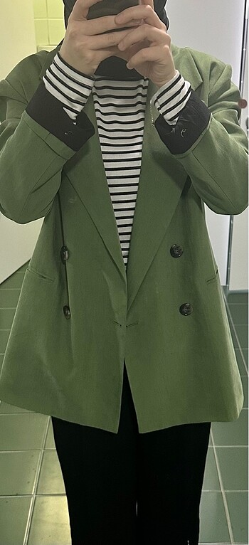 s Beden yeşil Renk Beblue 90s Tensel blazer ceket