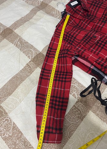 Kırmızı Ekose Kadın Gömlek - Görsel 4