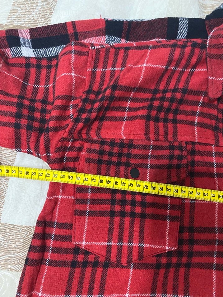 Kırmızı Ekose Kadın Gömlek - Görsel 5
