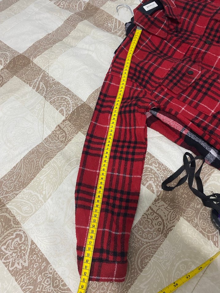 Kırmızı Ekose Kadın Gömlek - Görsel 4