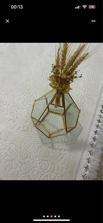 Büyük prizma cam vazo - Görsel 3