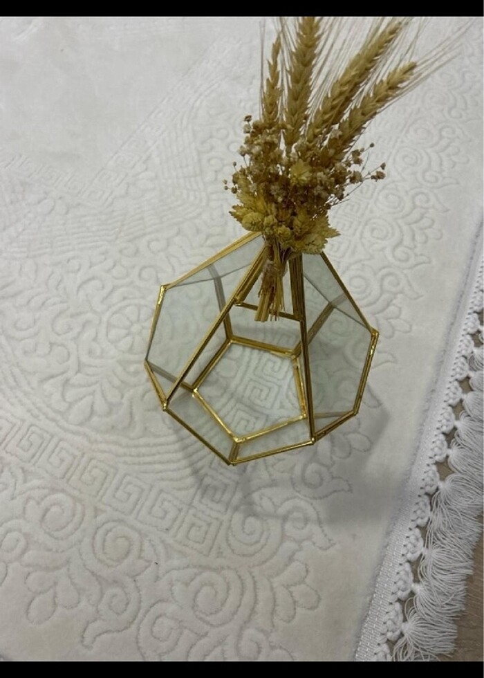 Büyük prizma cam vazo - Görsel 3