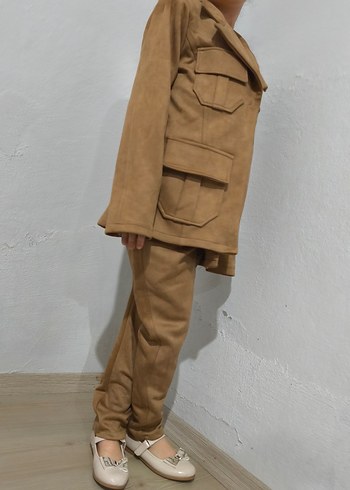 Bej Süet Çocuk Takım Elbise - Görsel 2