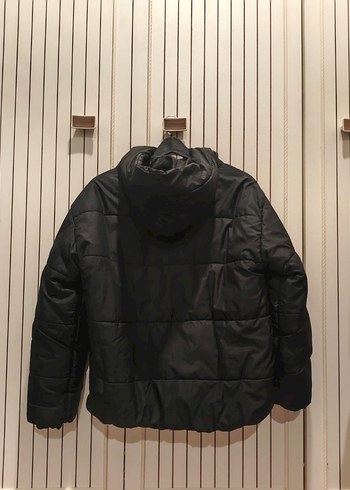 Düğmeli Siyah Kadın Kışlık Mont - Görsel 2