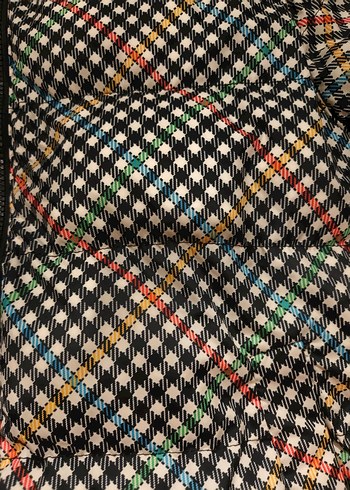 Çok Renkli Kapüşonlu Kadın Kışlık Ceket - Görsel 3