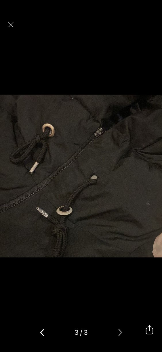 Siyah Fermuarlı Kadın Kışlık Mont - Görsel 3