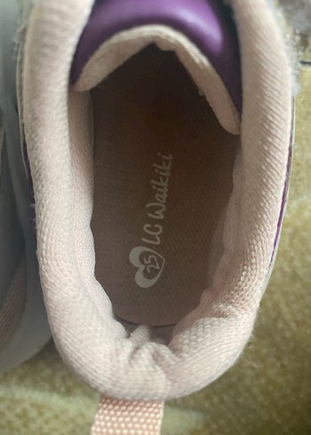 Kız Çocuk Mor Desenli Cırt Cırtlı Spor Ayakkabı - Görsel 5