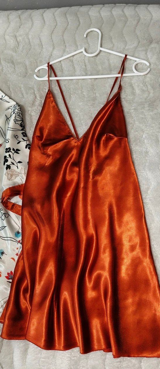 Nakışlı Bohem Kadın Mini Saten Pijama Takımı - Görsel 3