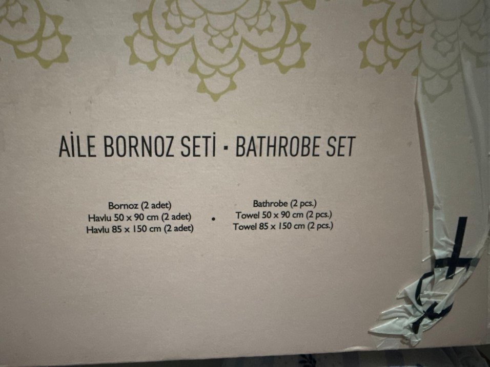 Taç aile bornoz seti - Görsel 5