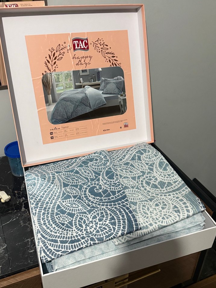 Taç çift kişilik Nevresim Takımı pamuk saten - Görsel 2