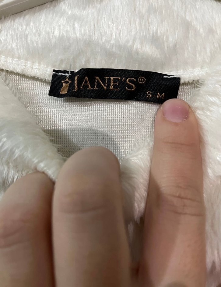 Beyaz Uzun Kollu Bohem Triko Elbise - Görsel 2