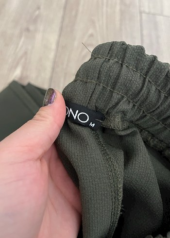 Erkek Haki Kemerli Midi Kumaş Pantolon - Görsel 3