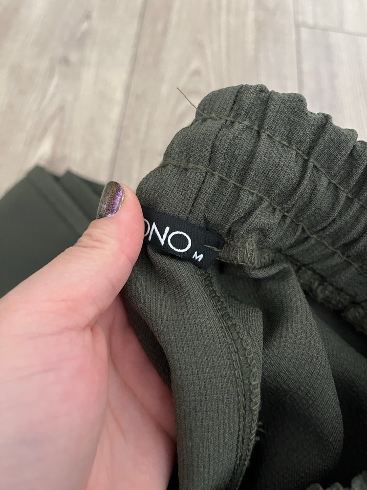 Erkek Haki Kemerli Midi Kumaş Pantolon - Görsel 3