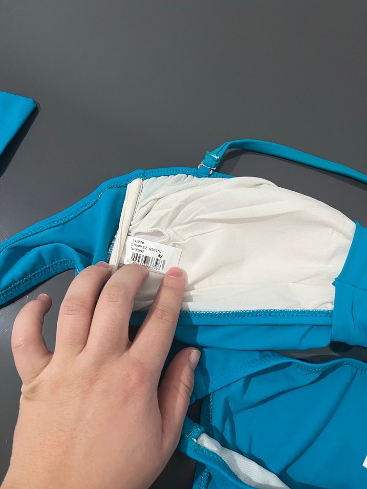Turkuaz İp Askılı Kadın Bikini Takımı - Görsel 4