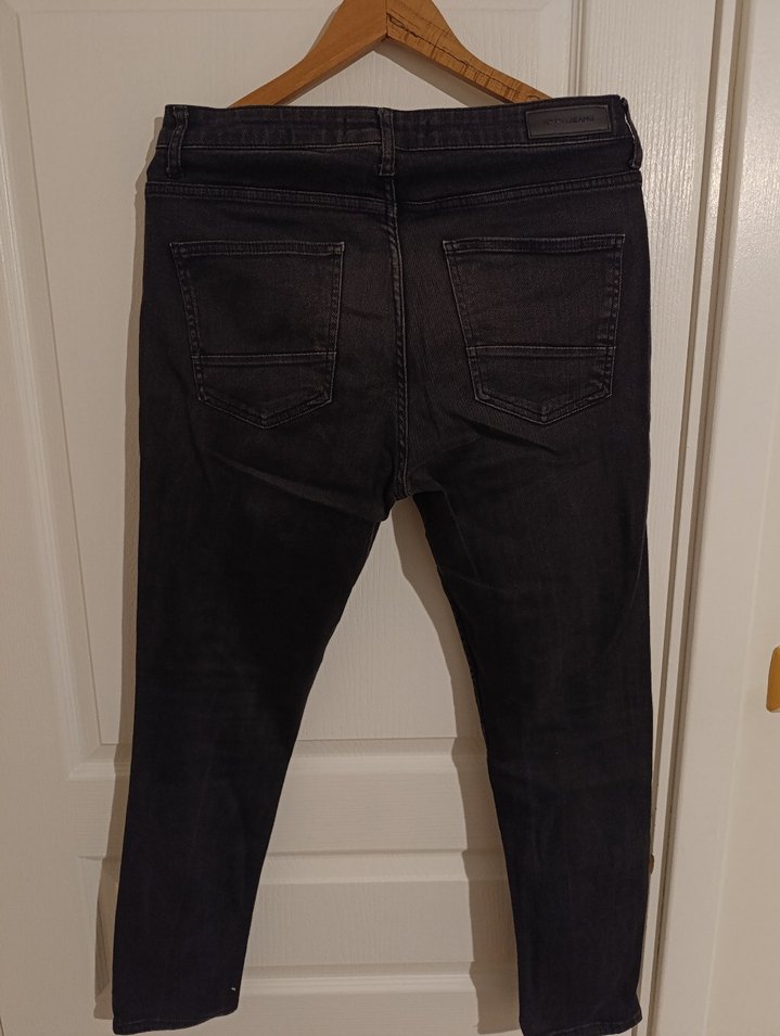 Erkek Siyah Slim Fit Denim Pantolon - Görsel 2