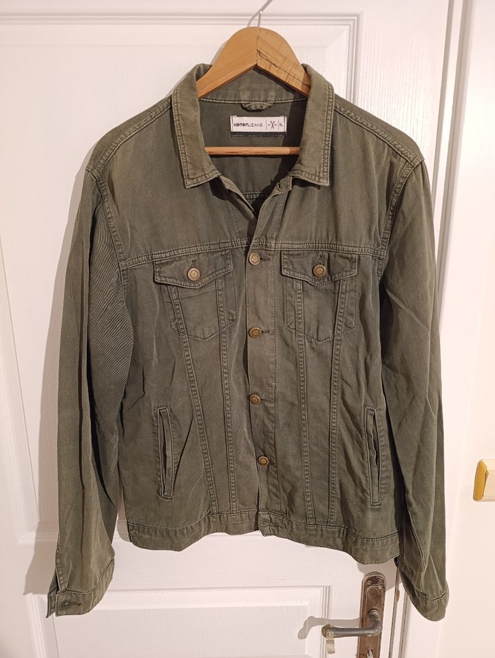 Yeşil Erkek Kot Ceket - Görsel 2