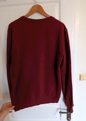 Bordo Erkek Uzun Kollu Sweatshirt - Görsel 2