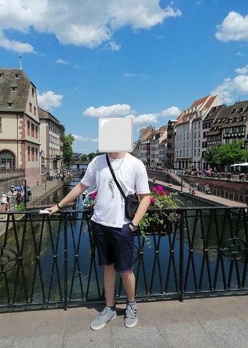 Erkek Lacivert Denim Kumaş Şort - Görsel 4