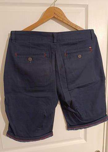 Erkek Lacivert Denim Kumaş Şort - Görsel 2