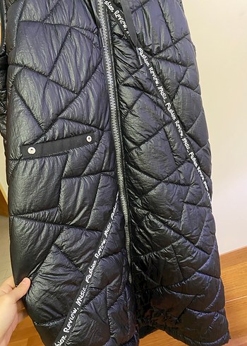 Uzun Siyah Kadın Fermuarlı Tunik Yelek - Görsel 5