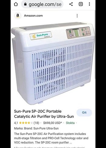 Sun-Pure Beyaz Hava Temizleyici ve Nemlendirici - Görsel 7