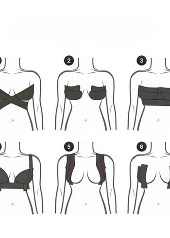 Siyah Gotik Avant-Garde Göğüs Bandı - Görsel 2