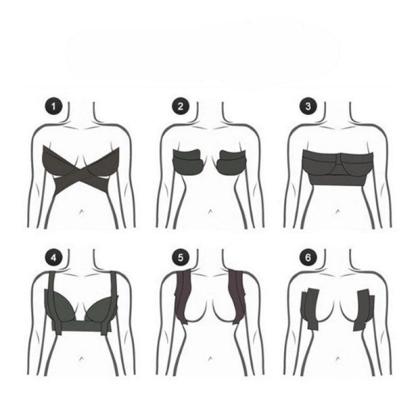 Siyah Gotik Avant-Garde Göğüs Bandı - Görsel 2