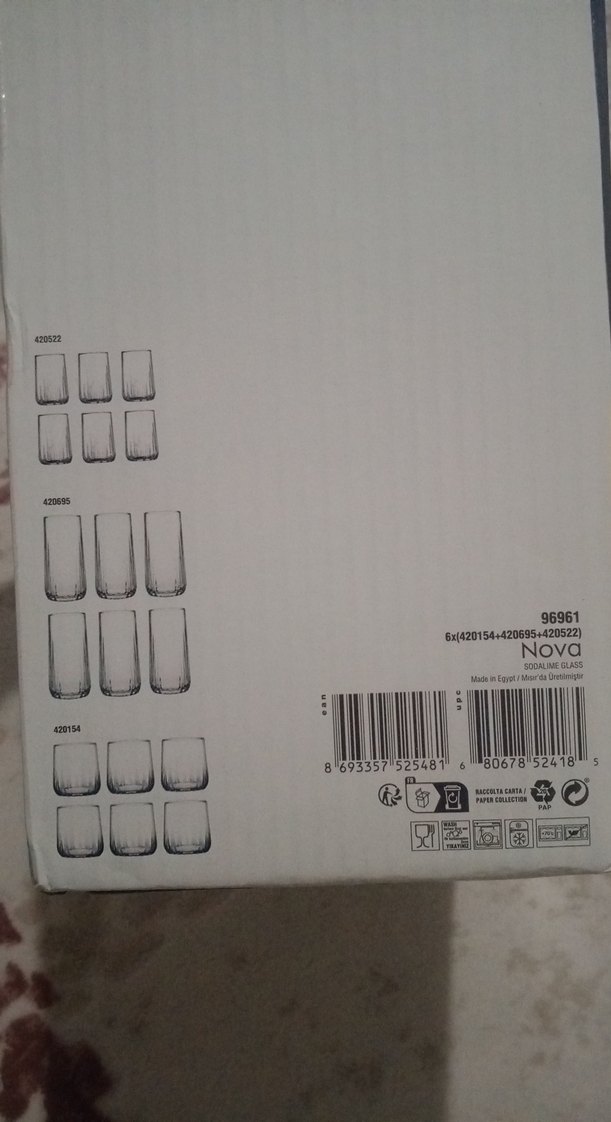 PAŞABAHÇE NOVA 18 PARCA BARDAK SETİ - Görsel 3