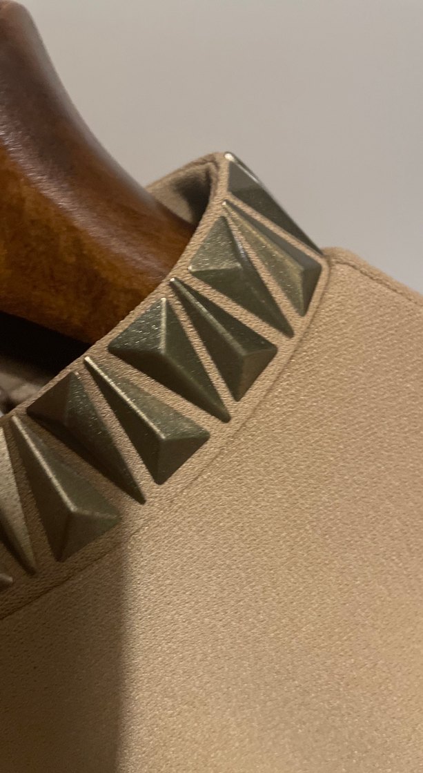 Ipekyol Bej rengi  yarım Yüksek Yakalı Kolsuz Elbise - Görsel 2