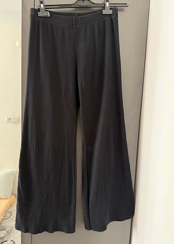 Siyah Kadın İspanyol paça eşofman - Görsel 3