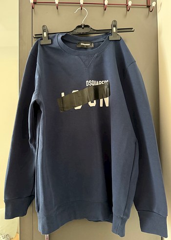 Mavi DSQUARED2 Baskılı Sweatshirt - Görsel 2