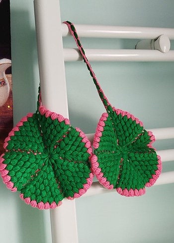 Renkli Nakışlı Fırın Tencere tutmaç - Görsel 2