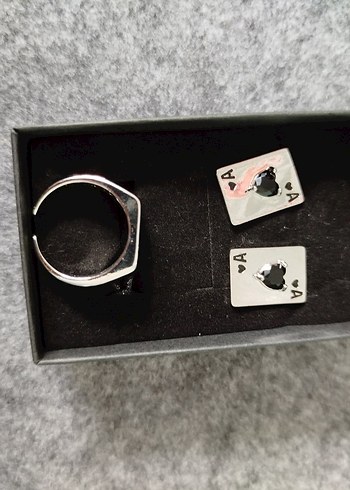 Küpe yüzük seti ÇELİK - Görsel 4