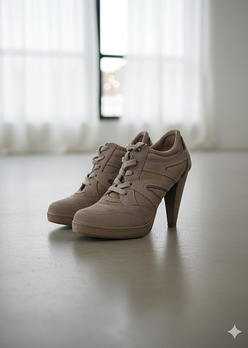 Lila spor görünümlü topuklu - Görsel 4