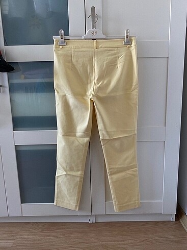 38 Beden sarı Renk Sarı kumaş pantolon