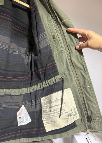 Erkek Kamuflaj Desenli Kemerli Ceket - Görsel 4