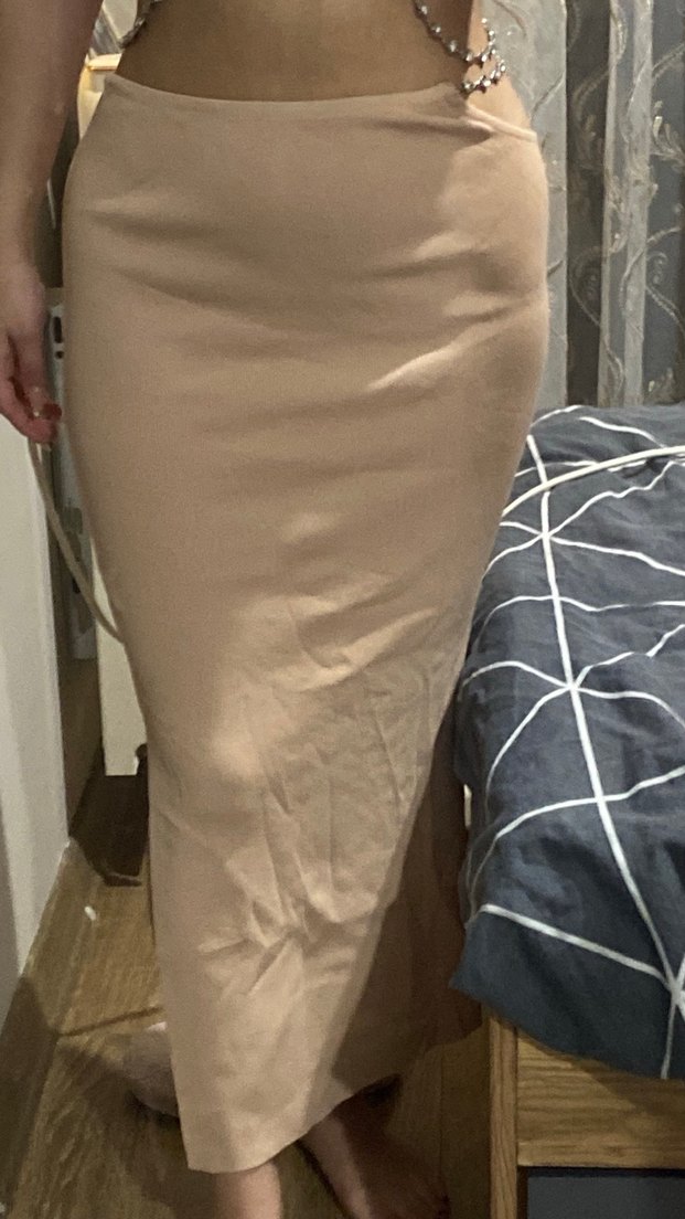 Bej Zincir Detaylı Kadın Body Chain - Görsel 5