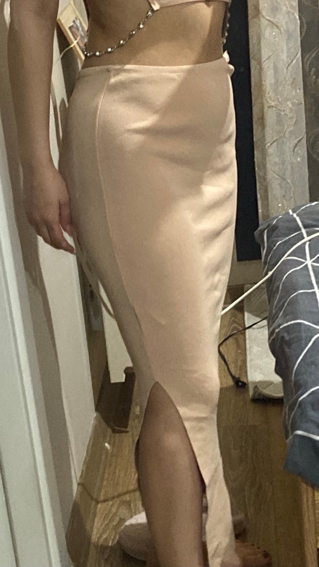 Bej Zincir Detaylı Kadın Body Chain - Görsel 4