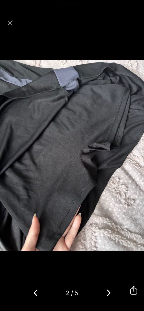 Siyah Gri Drapeli Spor Kadın Mayo - Görsel 2