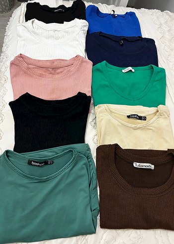 Kadın Çok Renkli kısa Kollu Pamuklu Tişört - Görsel 3