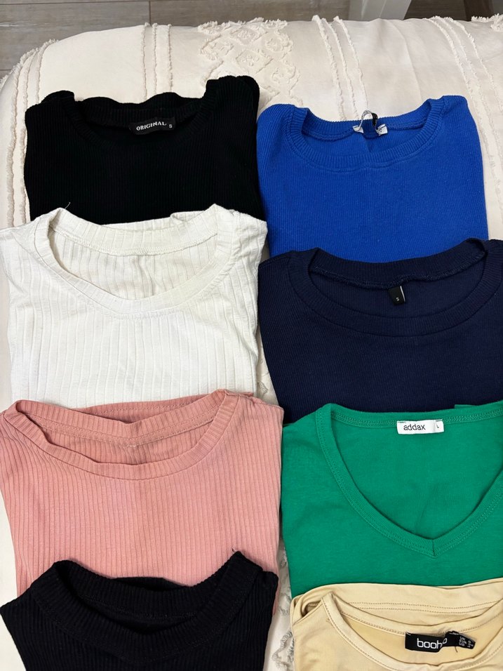 Kadın Çok Renkli kısa Kollu Pamuklu Tişört - Görsel 2