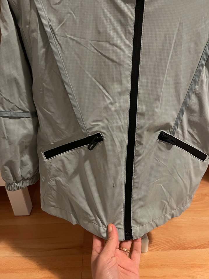 Gri Erkek Çocuk Fermuarlı Yağmurluk - Görsel 3