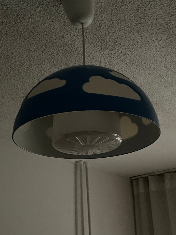 Mavi Bulut Desenli Tavan Lambası - Görsel 3