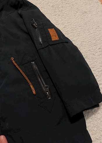 Siyah Erkek Çocuk Fermuarlı Kaban - Görsel 5