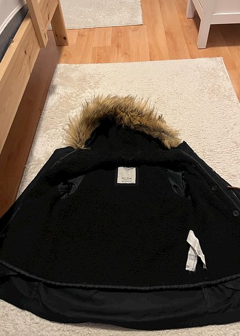 Siyah Erkek Çocuk Fermuarlı Kaban - Görsel 7